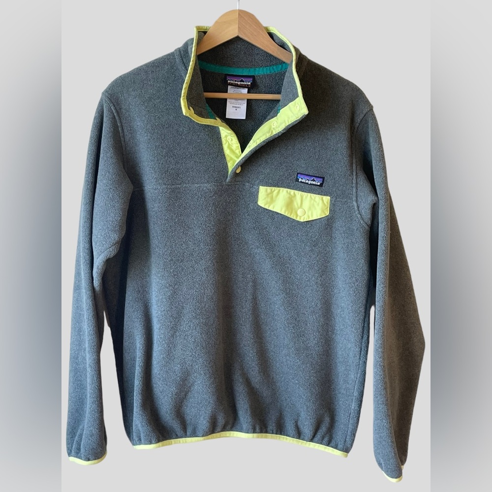 Patagonia Gray and Yellow Women's Sweater